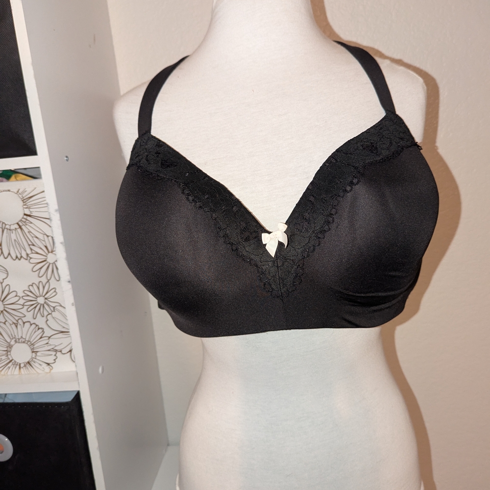 Cacique Black Halter Bra Intimates & Sleepwear